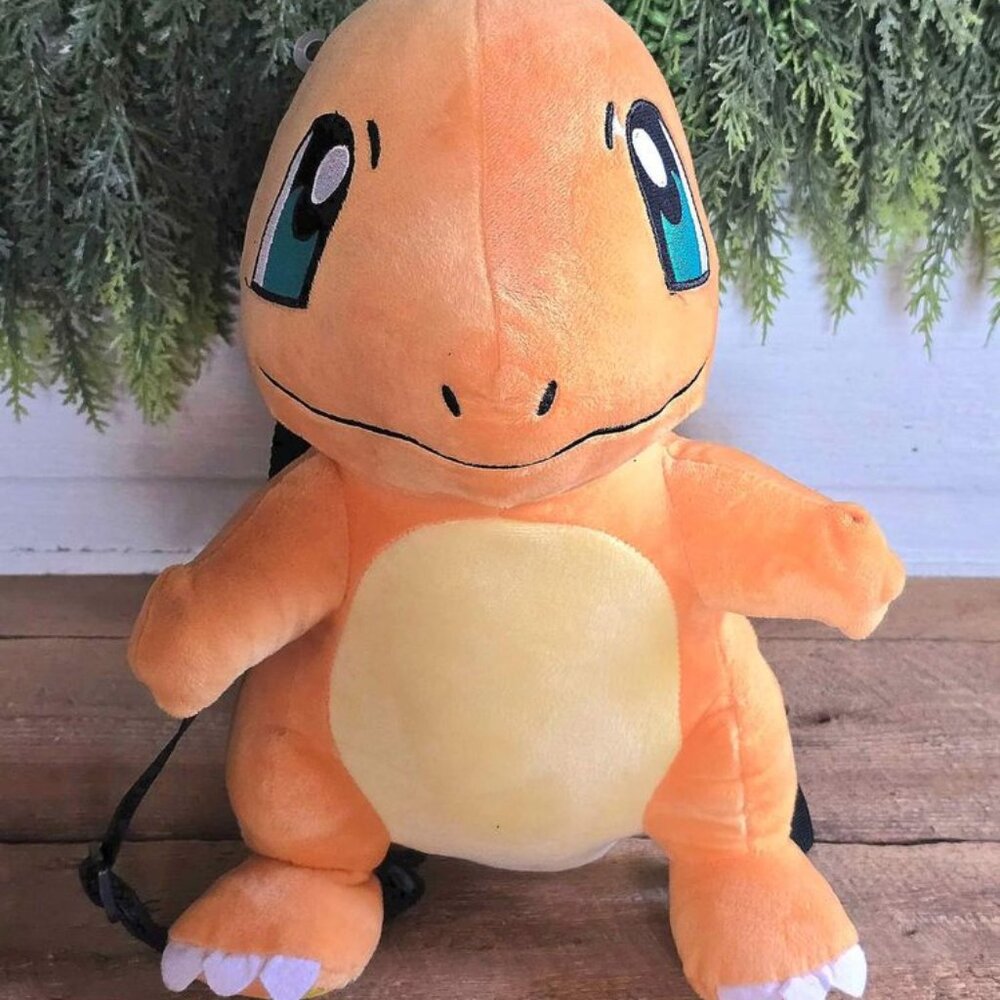 New Pokemon Orange Charmander 14" Plush Backpack Toy Stuffed Animal